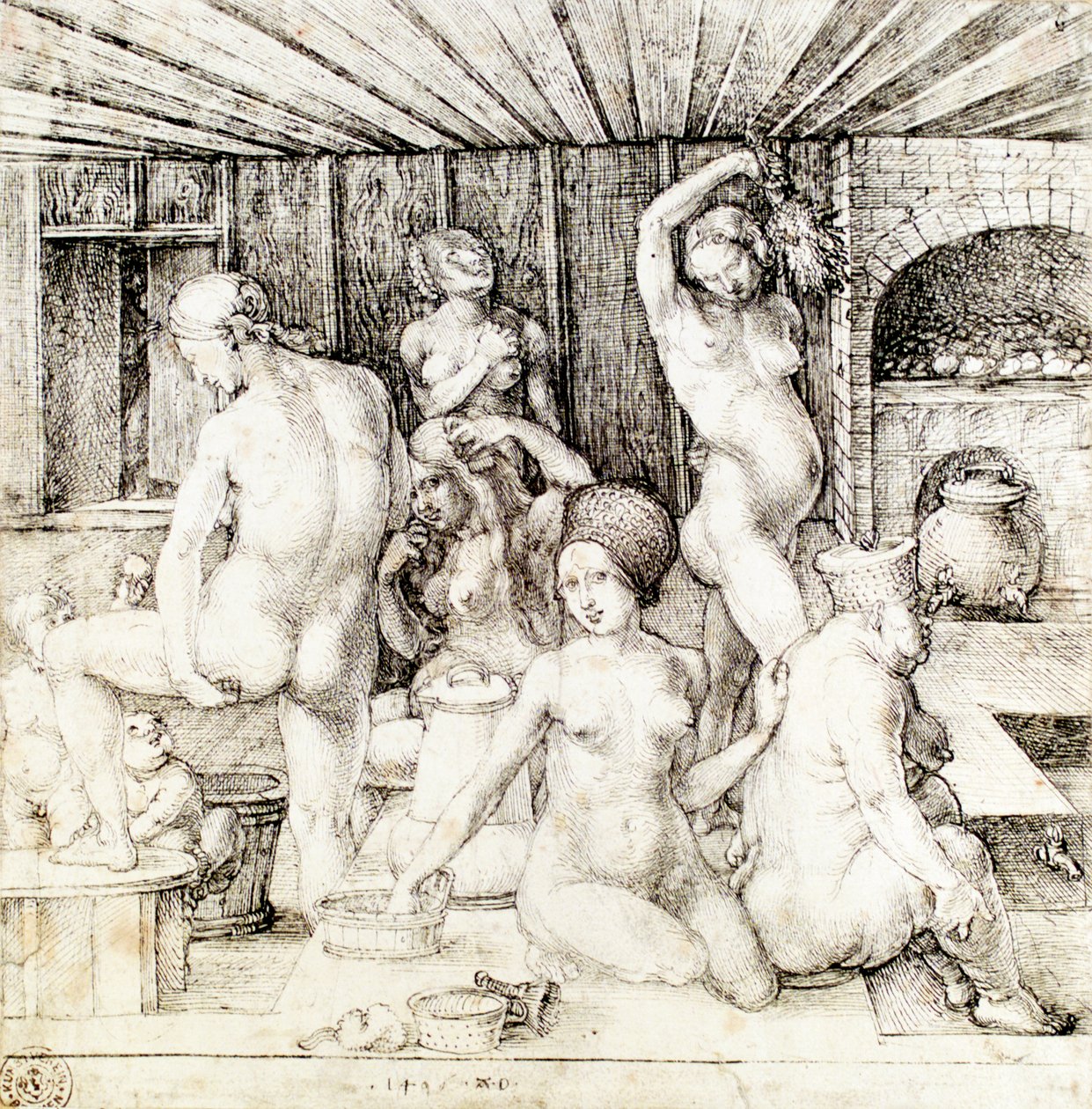 Německy: Frauenbad Ženské lázně od Albrecht Dürer