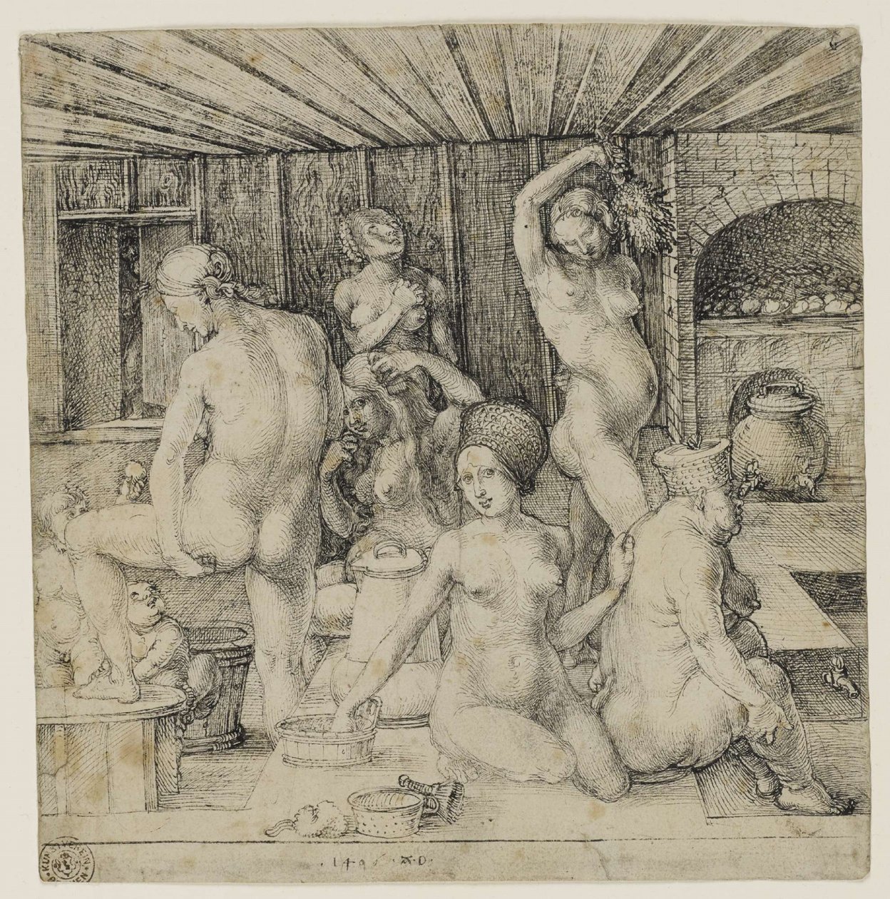 Německy: Frauenbad Ženské lázně od Albrecht Dürer