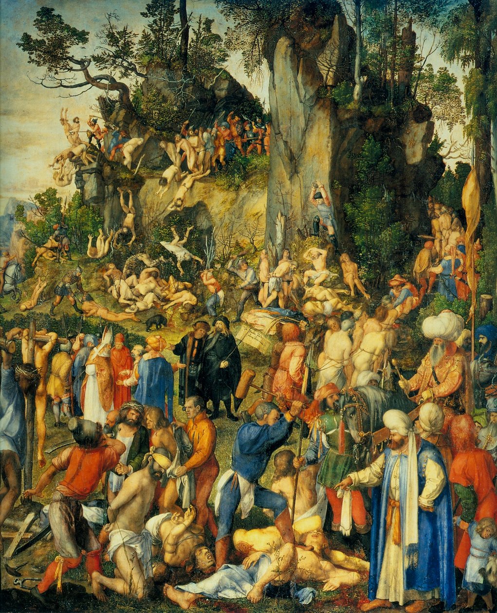 Německy: Marter der zehntausend Christen Mučednictví deseti tisíců od Albrecht Dürer