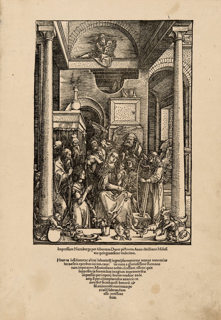 Oslava Panny, ze Života Panny od Albrecht Dürer