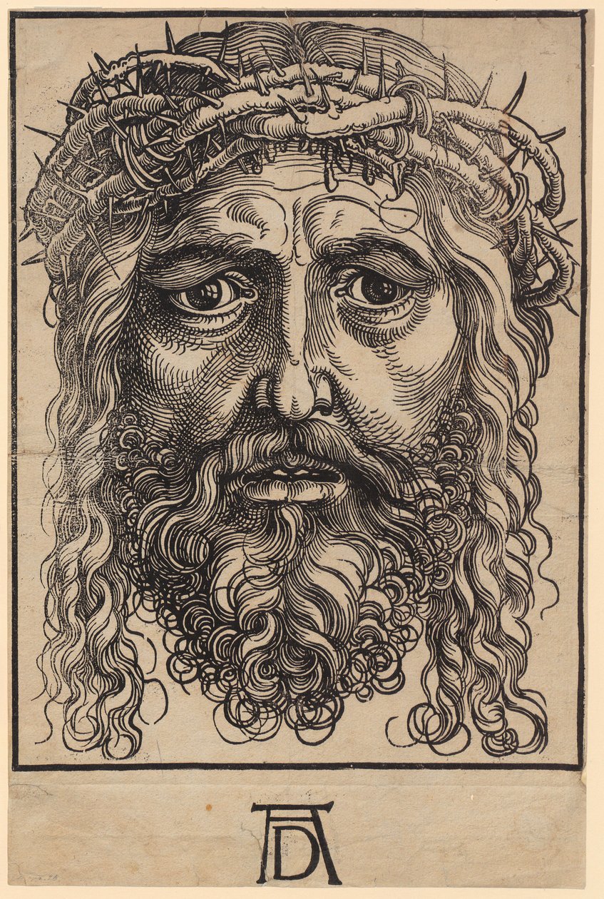 Velká Kristova hlava s trnovou korunou od Albrecht Dürer