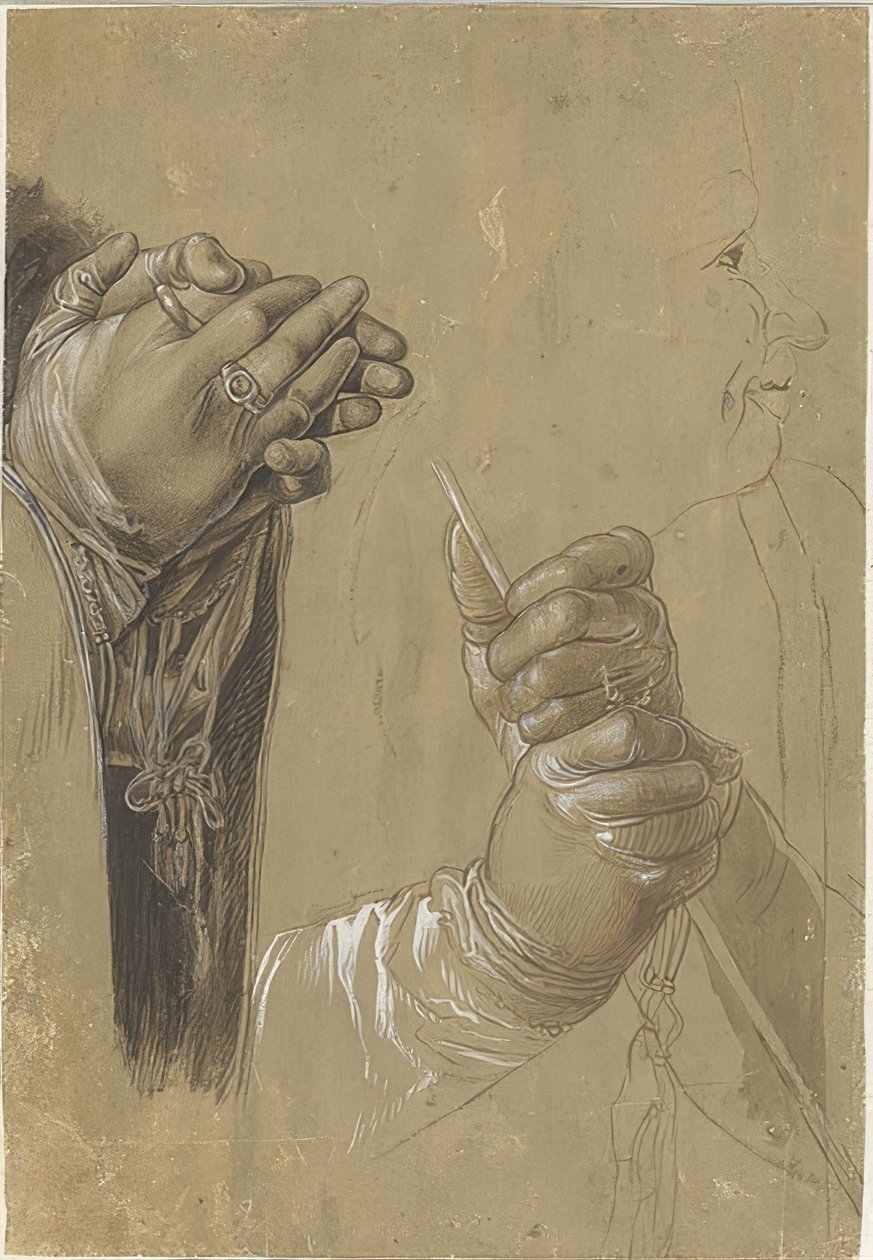 Ruce a hlava v profilu od Albrecht Dürer