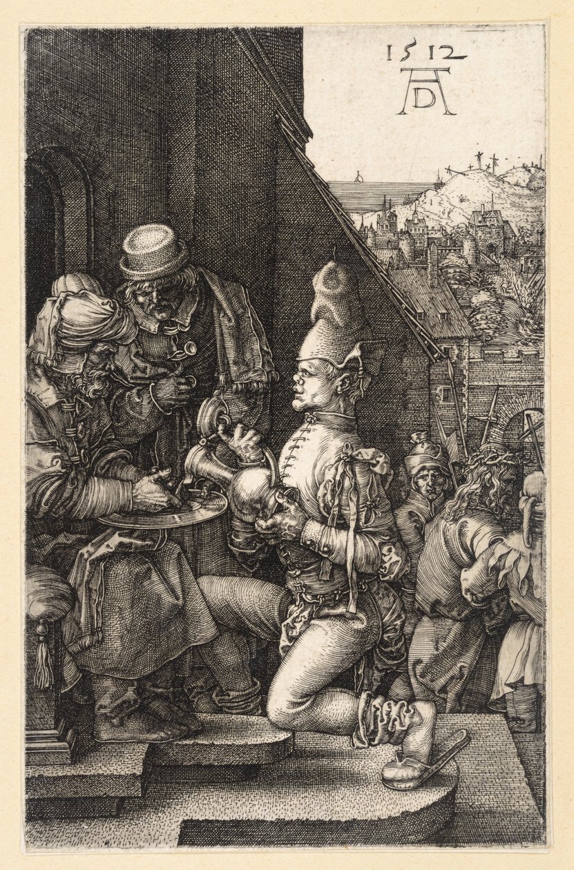 Pilát si myje ruce (Mědirytová pašije) od Albrecht Dürer