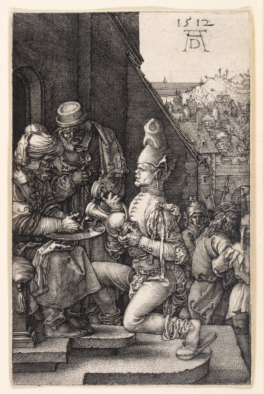 Pilátovo mytí rukou (Mědirytová pašije) od Albrecht Dürer