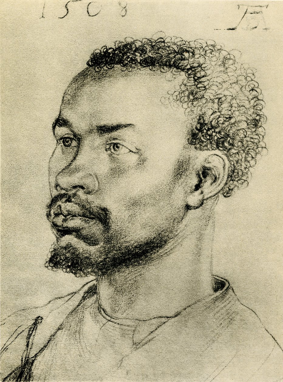 Hlava černého Afričana od Albrecht Dürer