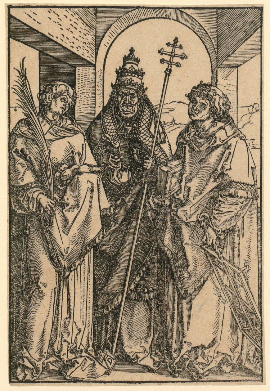 Svatí Štěpán, Sixtus a Vavřinec od Albrecht Dürer