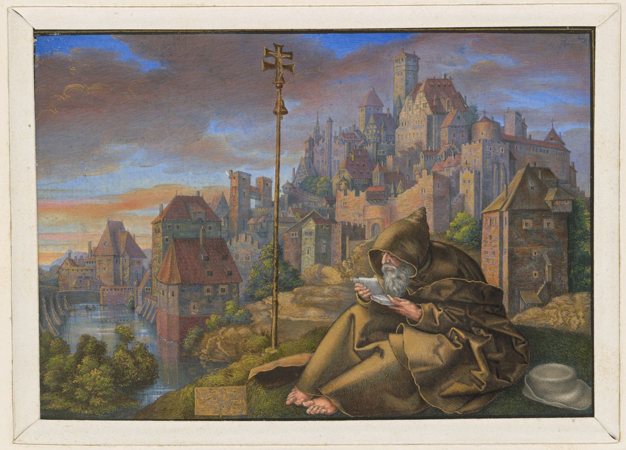 Svatý Antonín při čtení od Albrecht Dürer