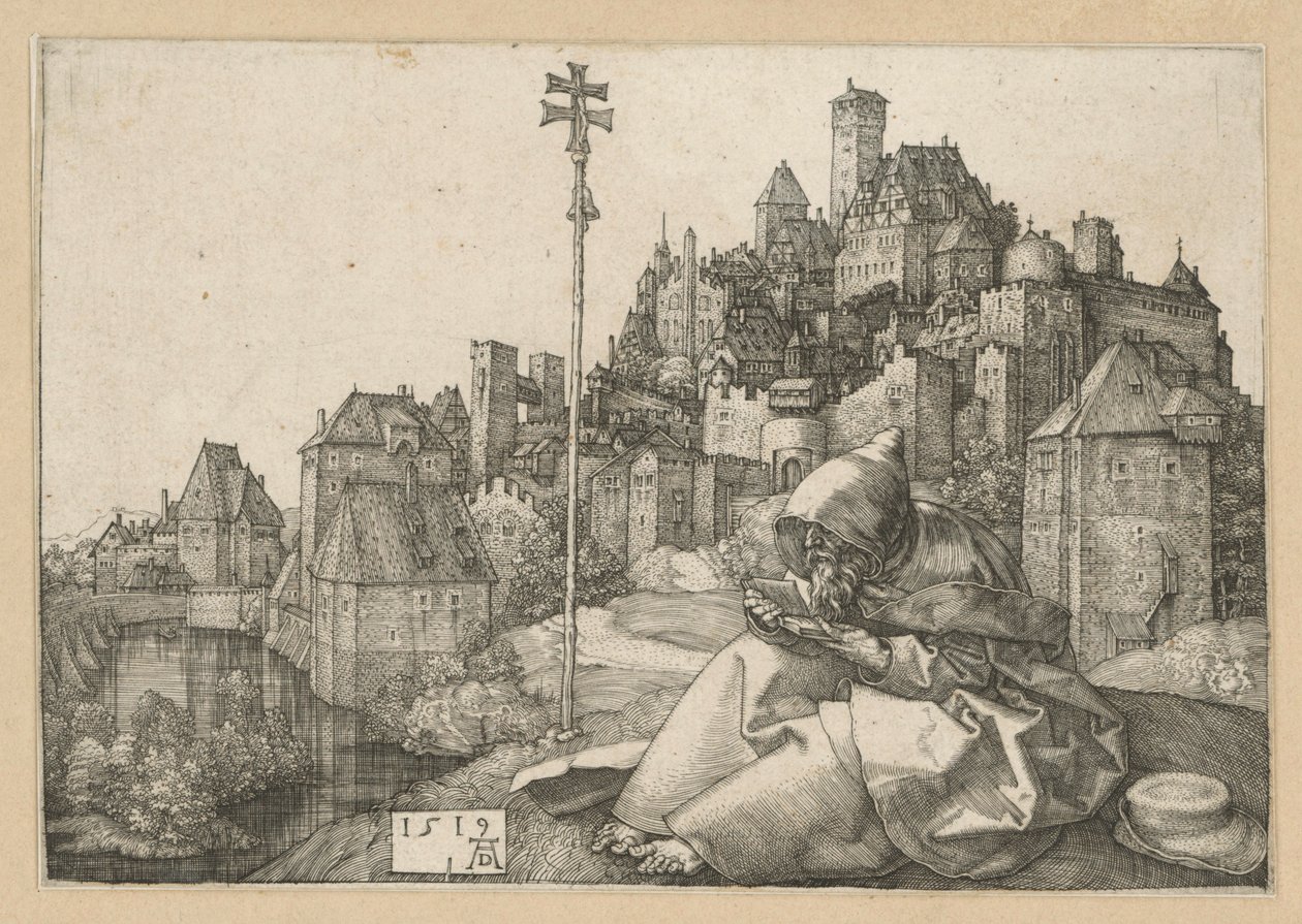 Svatý Antonín čtoucí od Albrecht Dürer