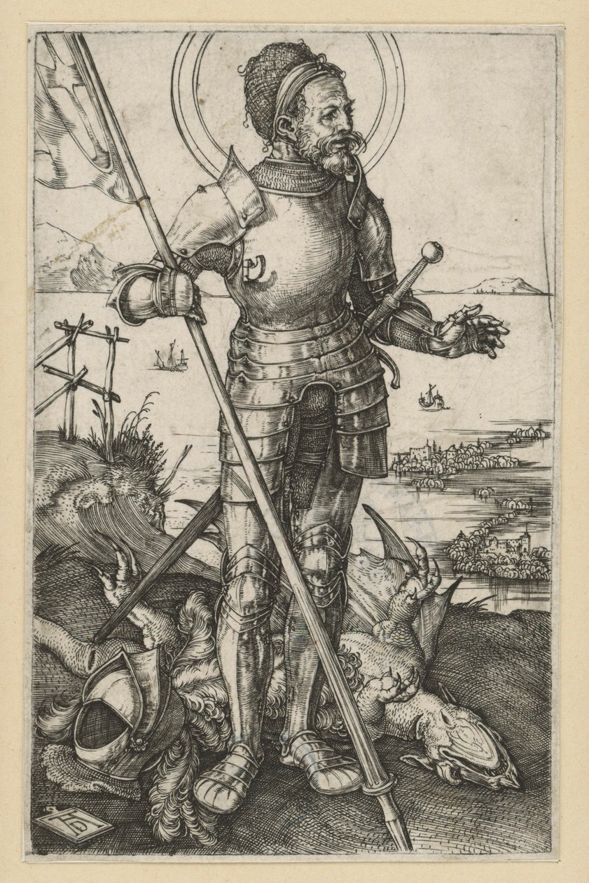 Svatý Jiří pěšky od Albrecht Dürer
