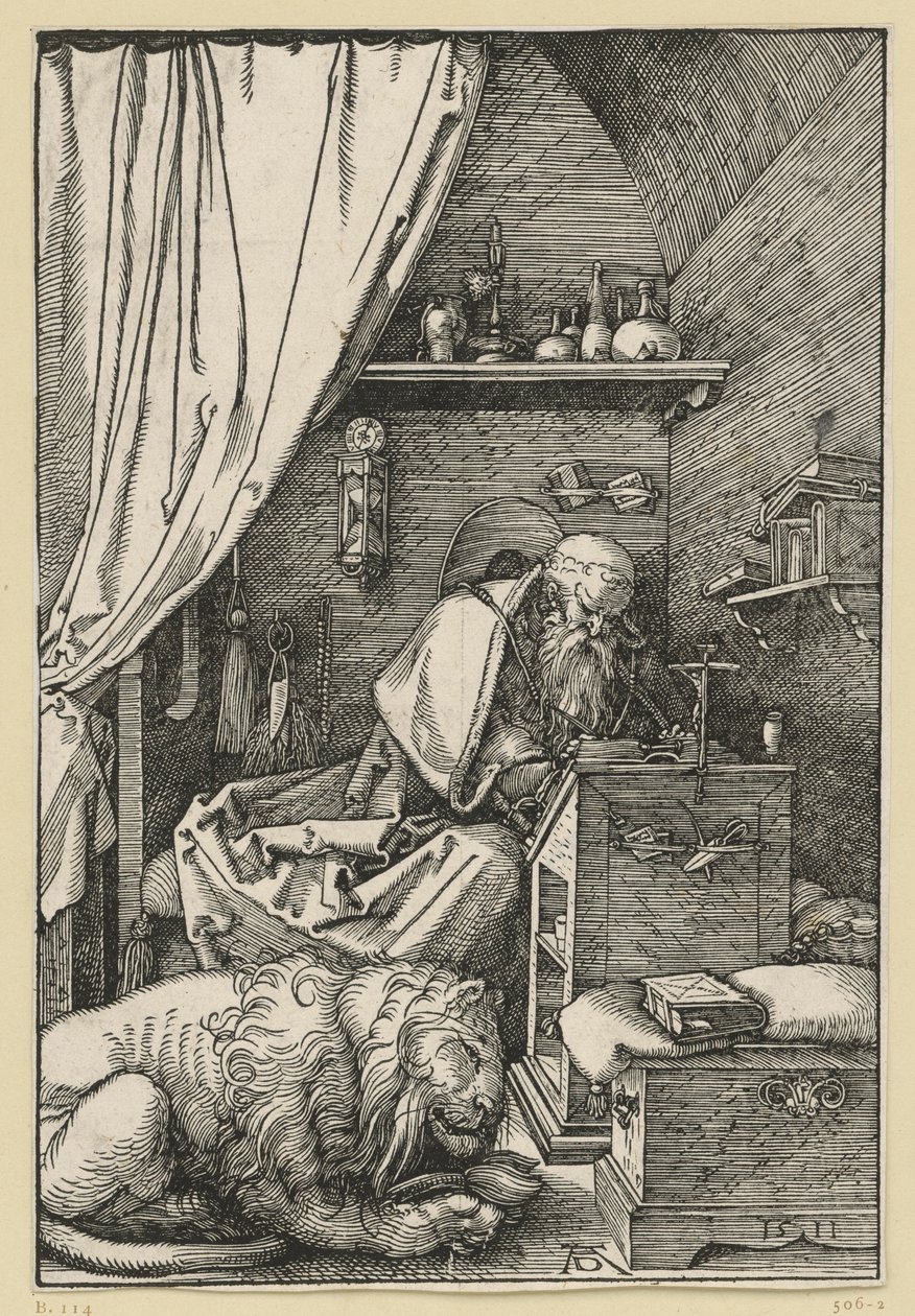 Svatý Jeroným ve své cele od Albrecht Dürer