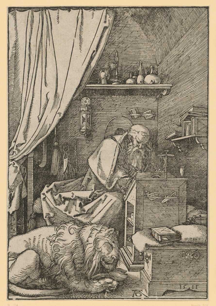 Svatý Jeroným ve své cele od Albrecht Dürer