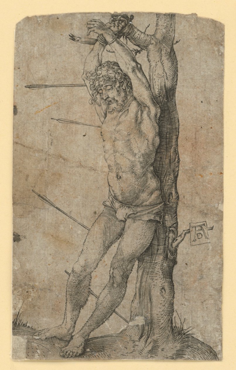 Svatý Šebestián přivázaný ke stromu od Albrecht Dürer