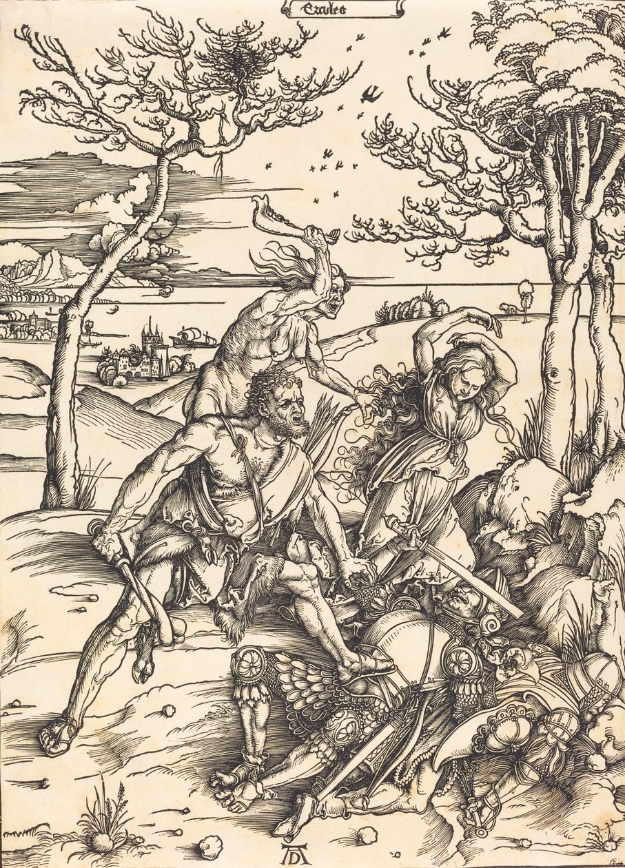 Hercules dobývá Cacus Hercules, c. 1496 od Albrecht Dürer