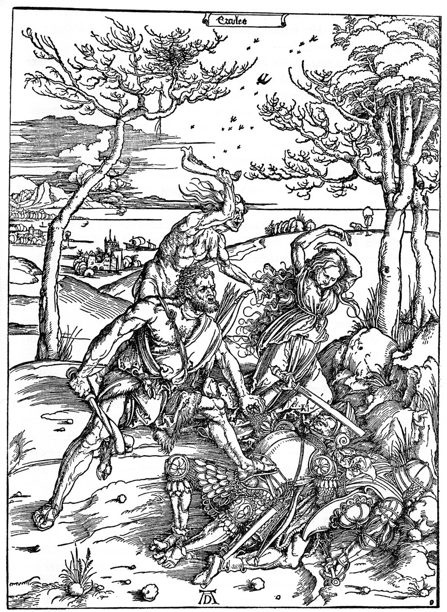 Hercules Killing the Molionides, c1496-1498, 1936 od Albrecht Dürer