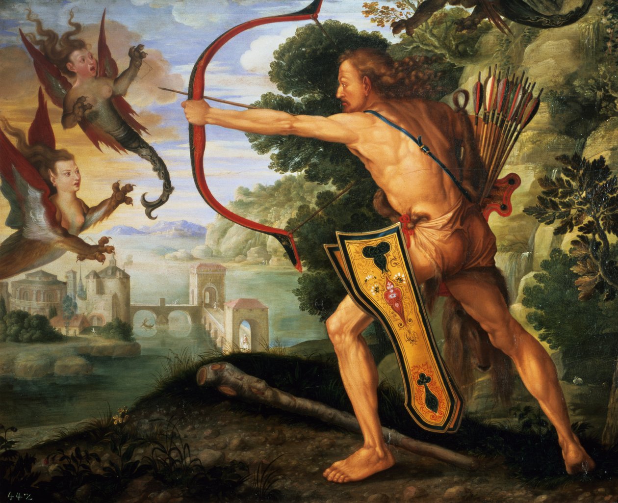 Herkules a stymfalští ptáci, 1600 od Albrecht Dürer