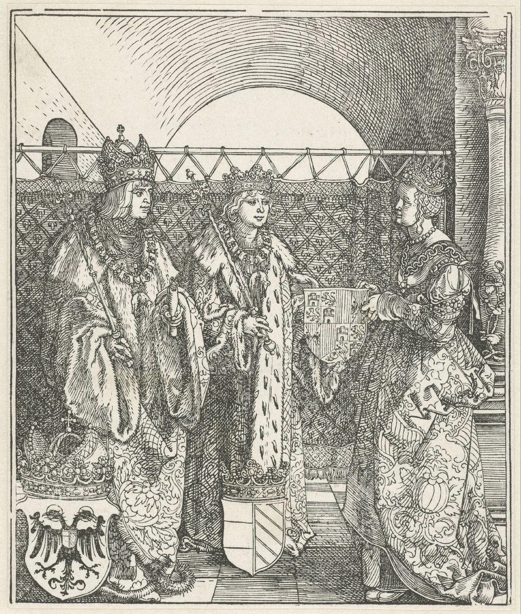 Španělský sňatek: Filip Sličný si bere Johanu Kastilskou od Albrecht Dürer