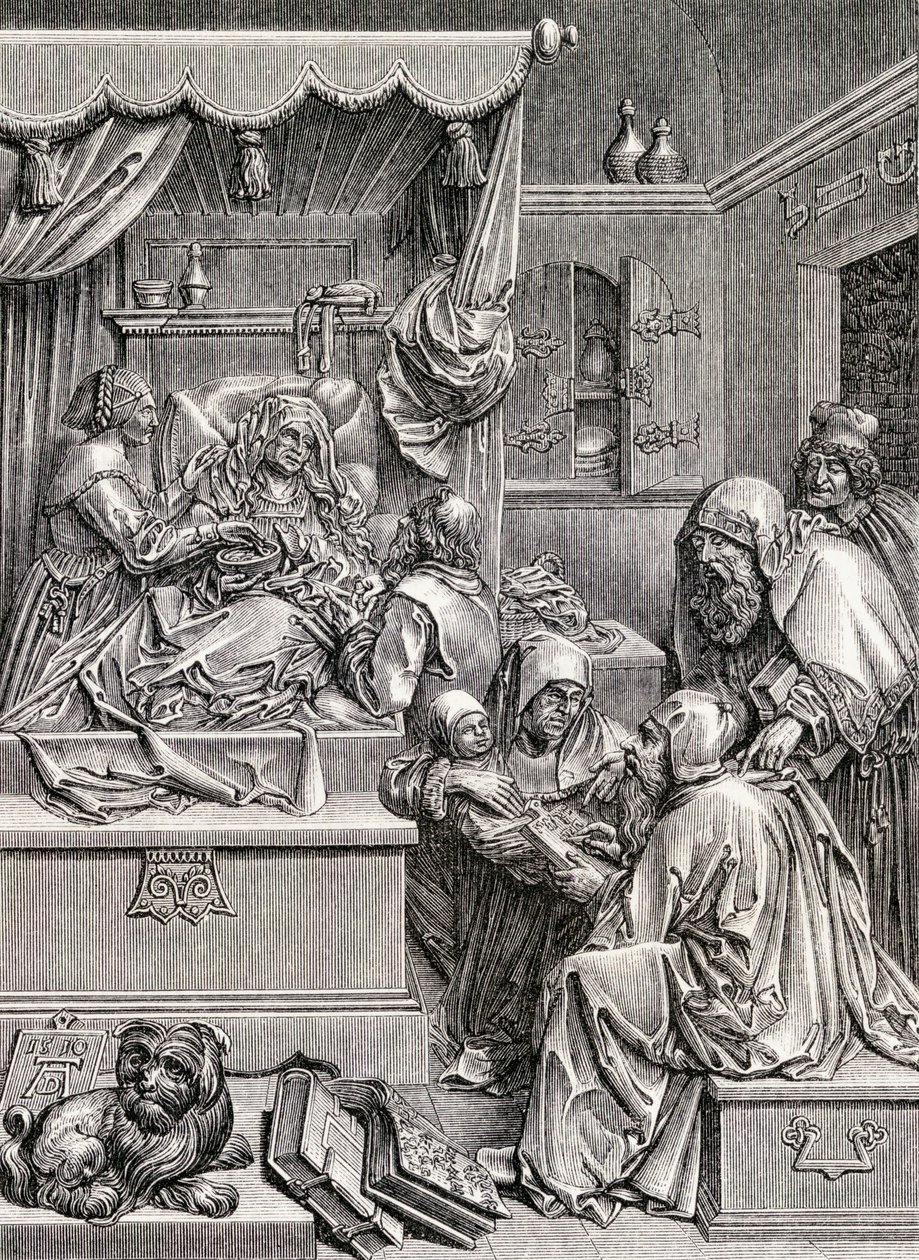Vysoký reliéf sochařství narození svatého Jana, 1855 od Albrecht Dürer