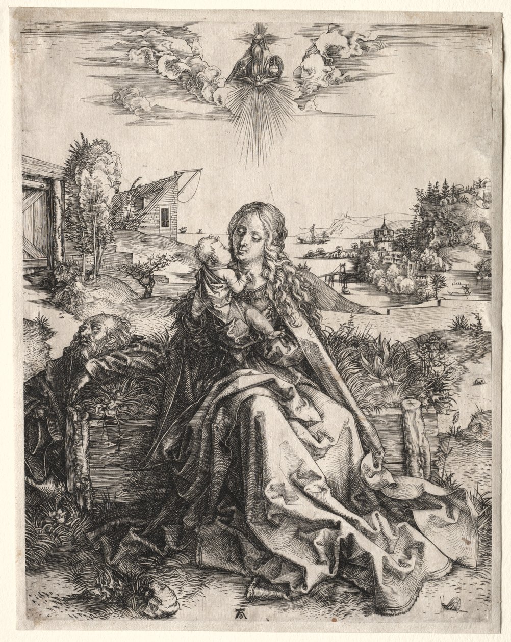 Svatá rodina s motýlem od Albrecht Dürer
