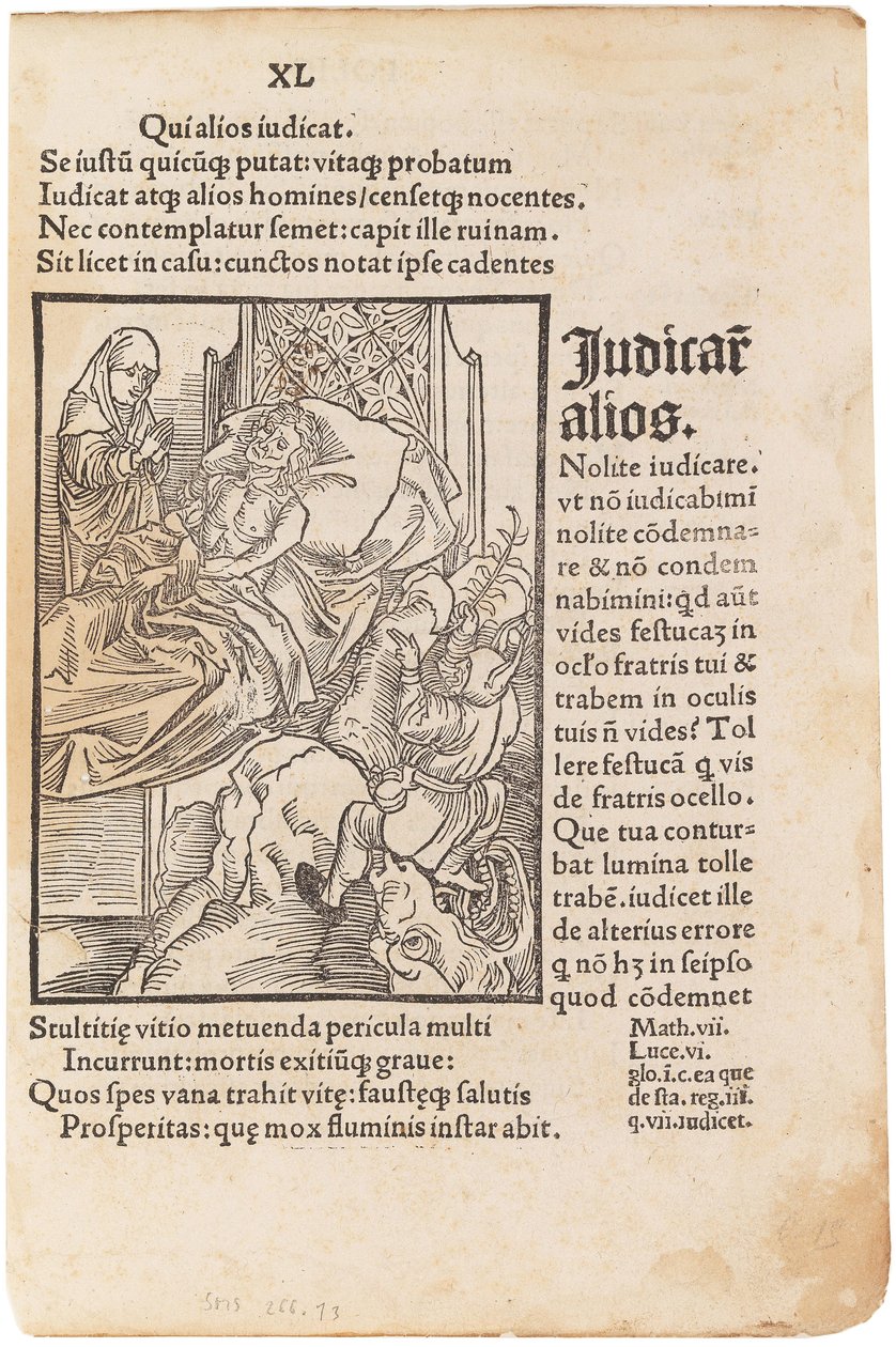 Ilustrace ke knize Loď bláznů od Sebastiana Branta, 1494. od Albrecht Dürer