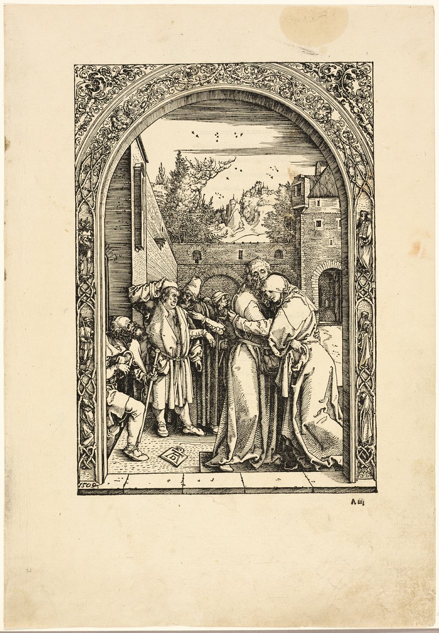 Joachim a Svatá Anna se setkávají u Zlaté brány z filmu Život Panny Marie od Albrecht Dürer