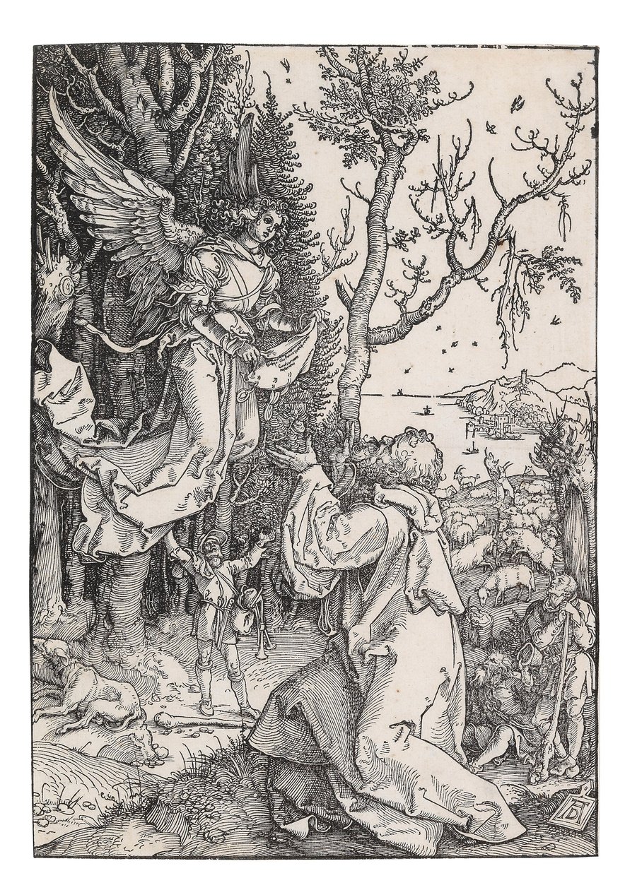 Joachim a anděl, z Život Panny, c. 1504. od Albrecht Dürer