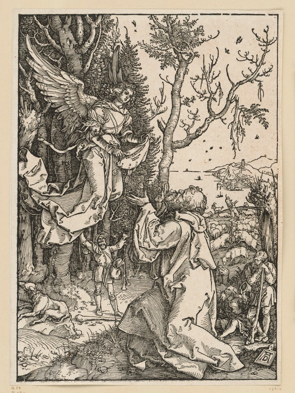 Jáchym a anděl (Život Panny Marie) od Albrecht Dürer