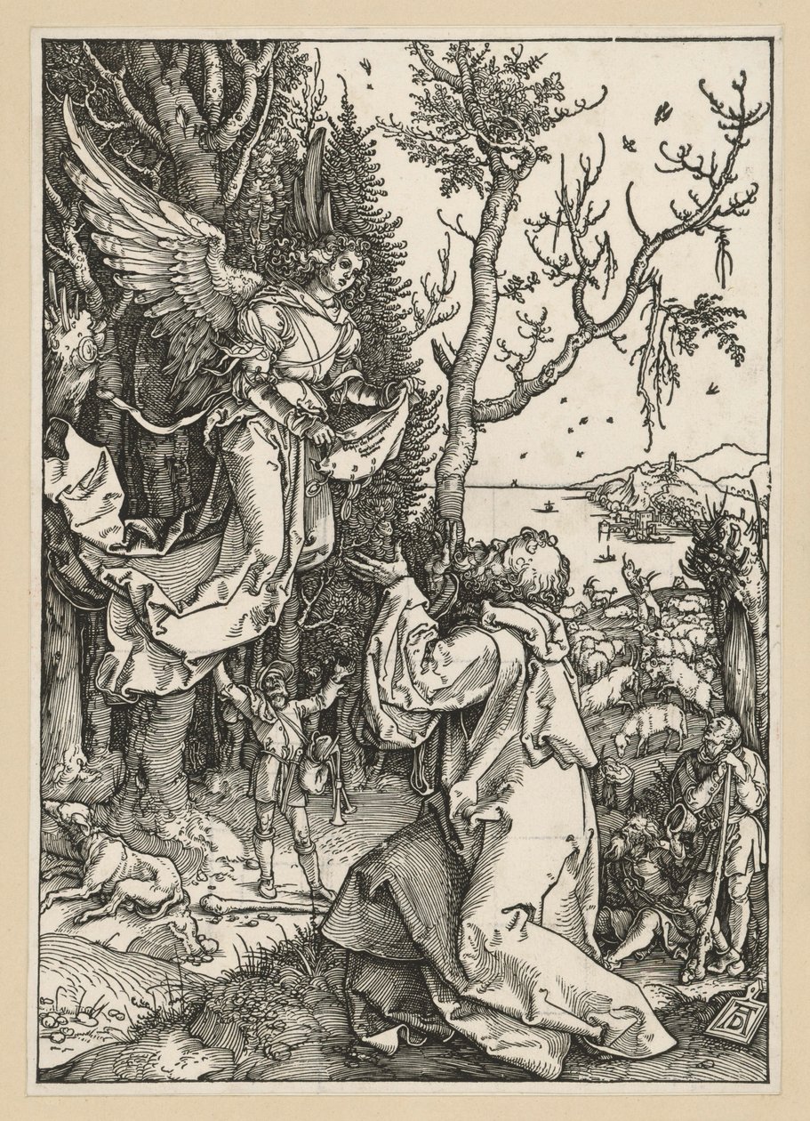 Jáchym a anděl (Život Panny Marie) od Albrecht Dürer