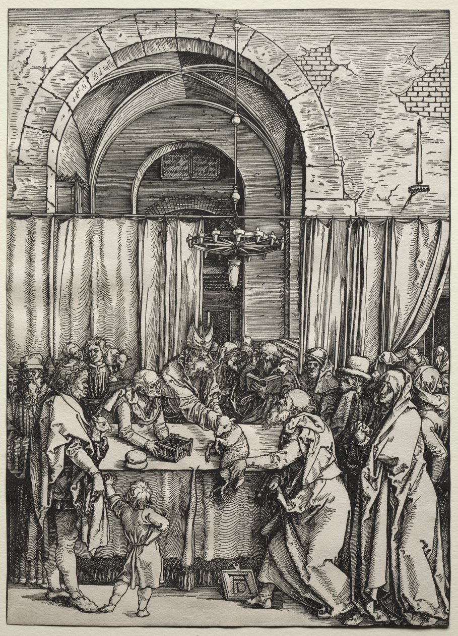 Joachims Offering odmítnut veleknězem, c. 1504-1505. od Albrecht Dürer