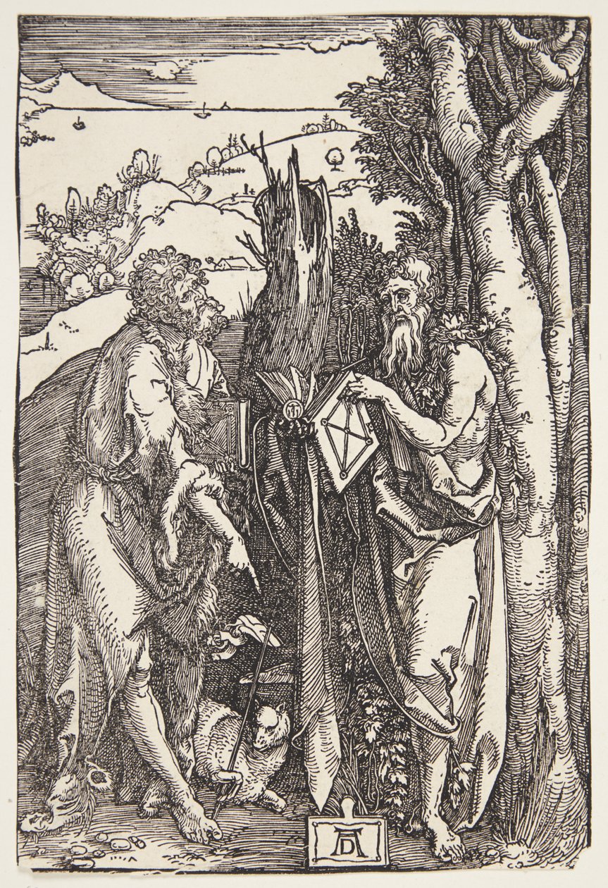 Jana Křtitele a svatého Onufria na poušti od Albrecht Dürer