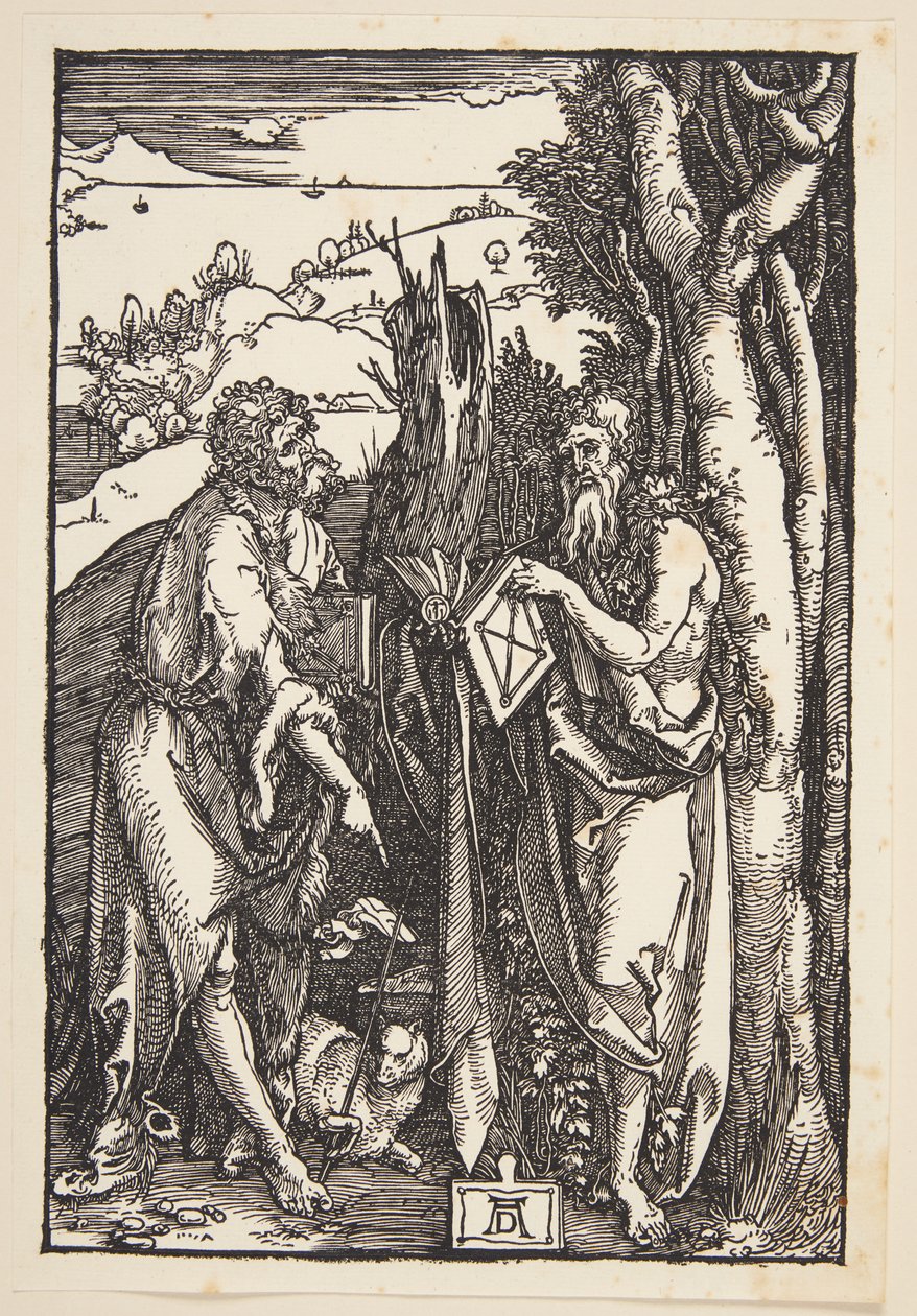 Jana Křtitele a svatého Onufria na poušti od Albrecht Dürer