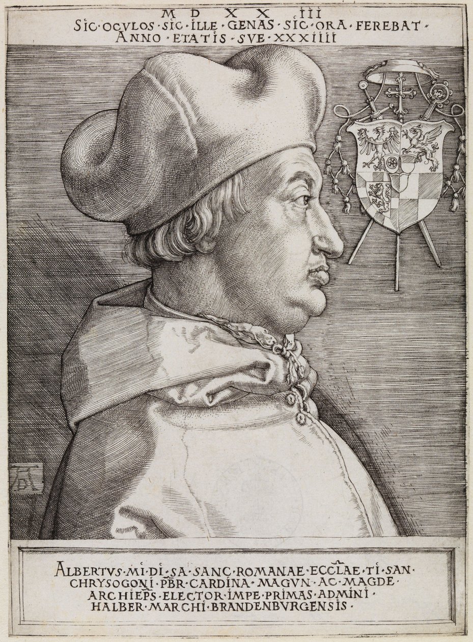Kardinál Albrecht z Braniborska (Velký kardinál) od Albrecht Dürer