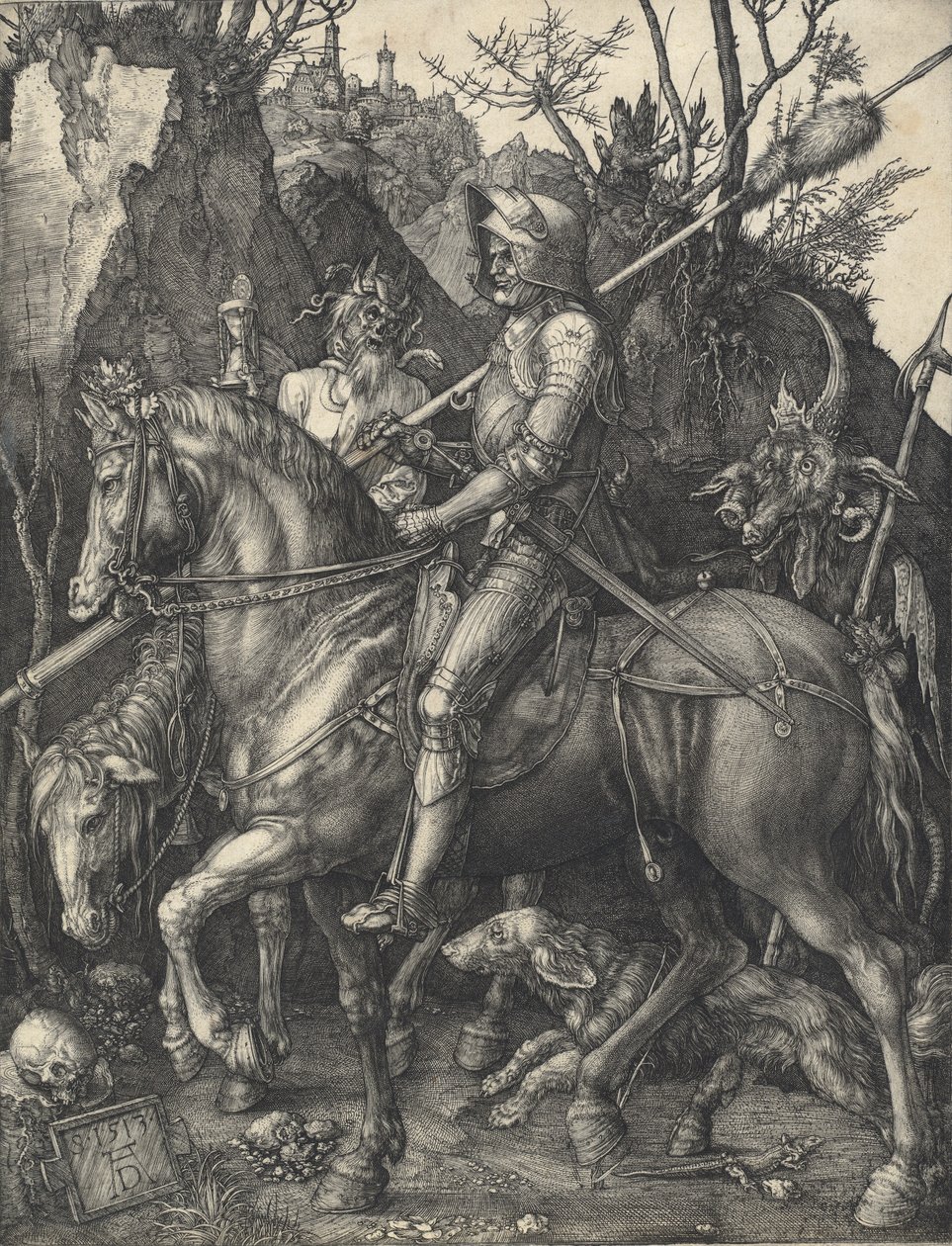 Rytíř, smrt a ďábel, 1513. od Albrecht Dürer