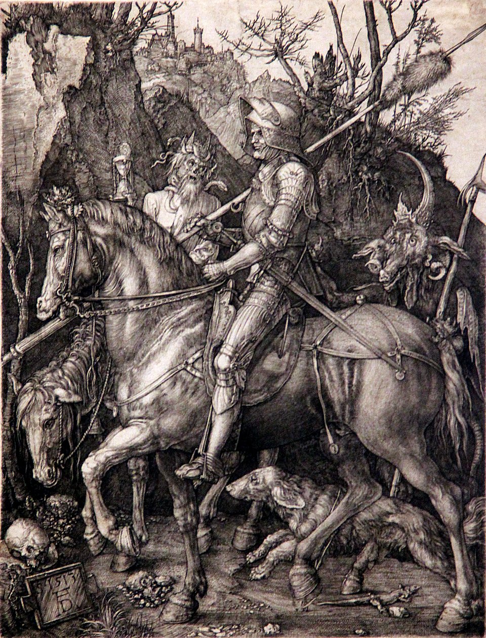 Rytíř, smrt a ďábel od Albrecht Dürer