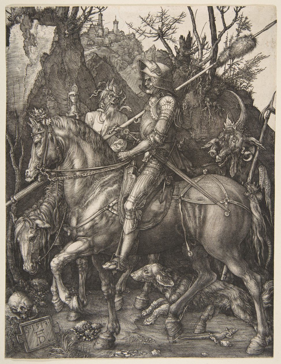 Rytíř, smrt a ďábel od Albrecht Dürer