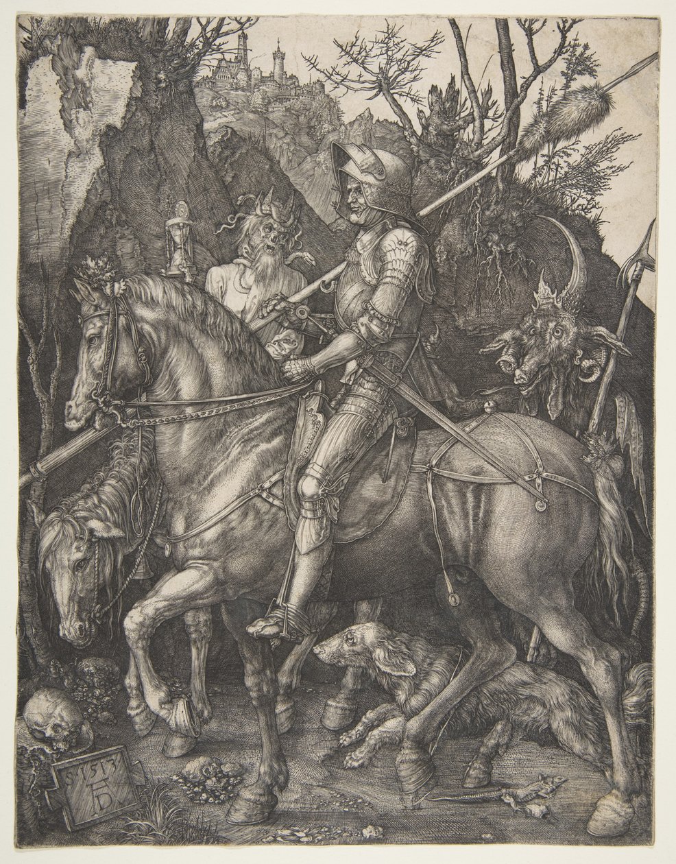 Rytíř, smrt a ďábel od Albrecht Dürer