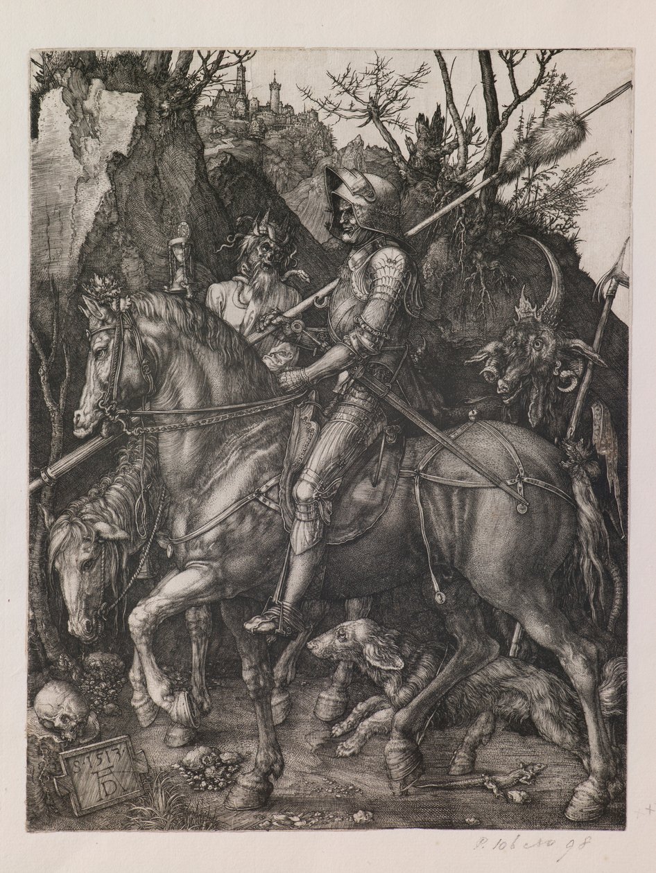 Rytíř, smrt a ďábel od Albrecht Dürer