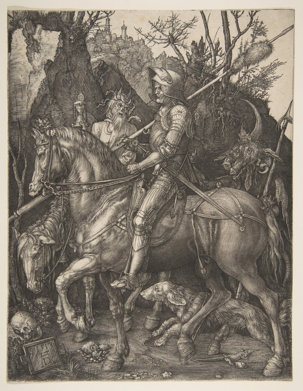 Rytíř, smrt a ďábel, 1513. od Albrecht Dürer