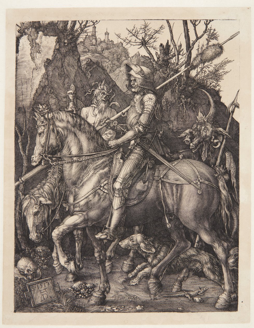 Rytíř, smrt a ďábel od Albrecht Dürer