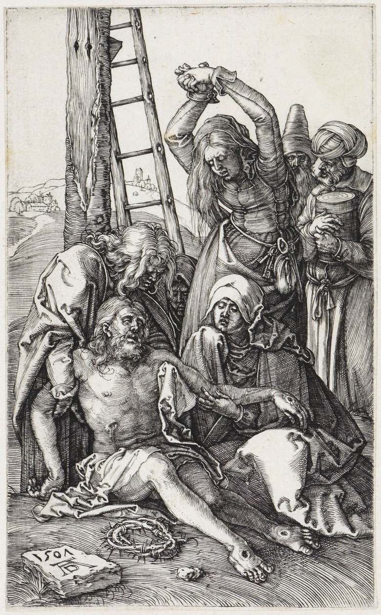 Snímání z kříže a oplakávání Krista od Albrecht Dürer