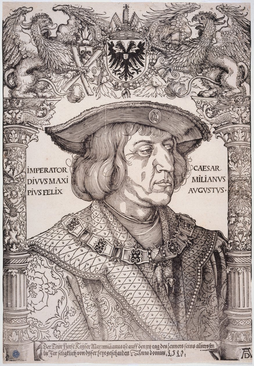 Císař Maxmilián I. (Bartsch 153) od Albrecht Dürer