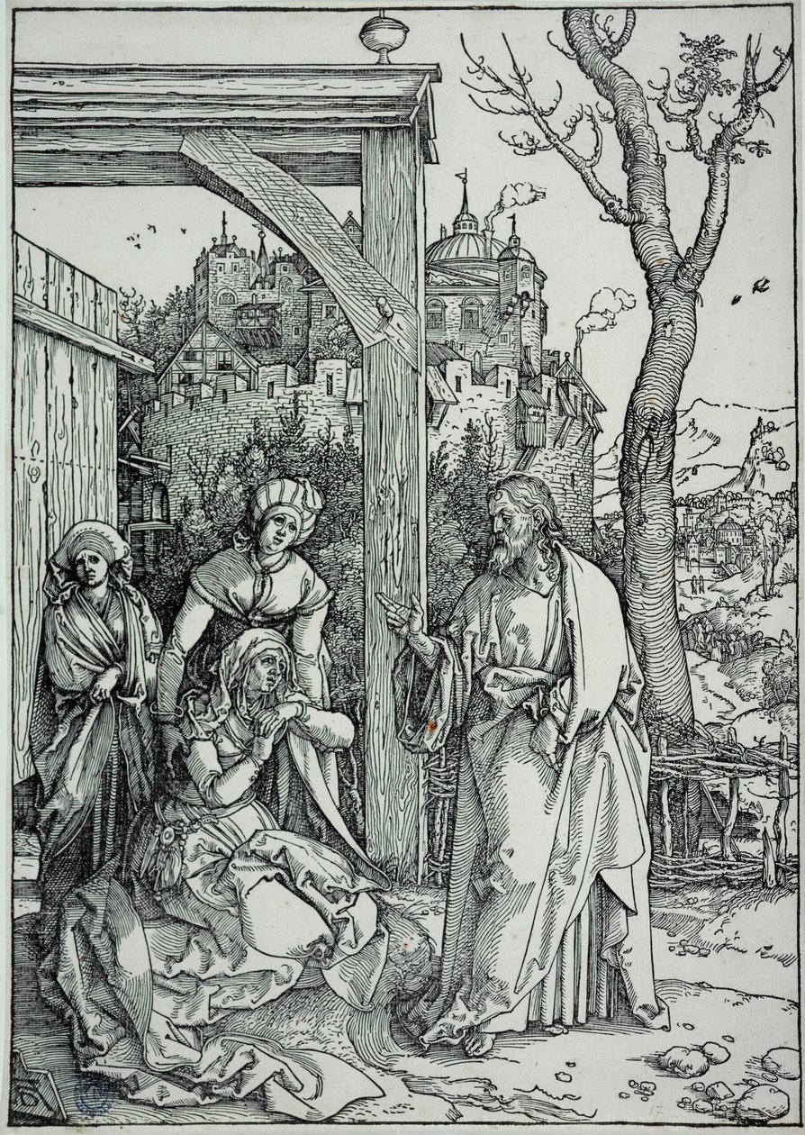 Život Panny Marie: Ježíš se loučí se svou matkou (Bartsch 92) od Albrecht Dürer
