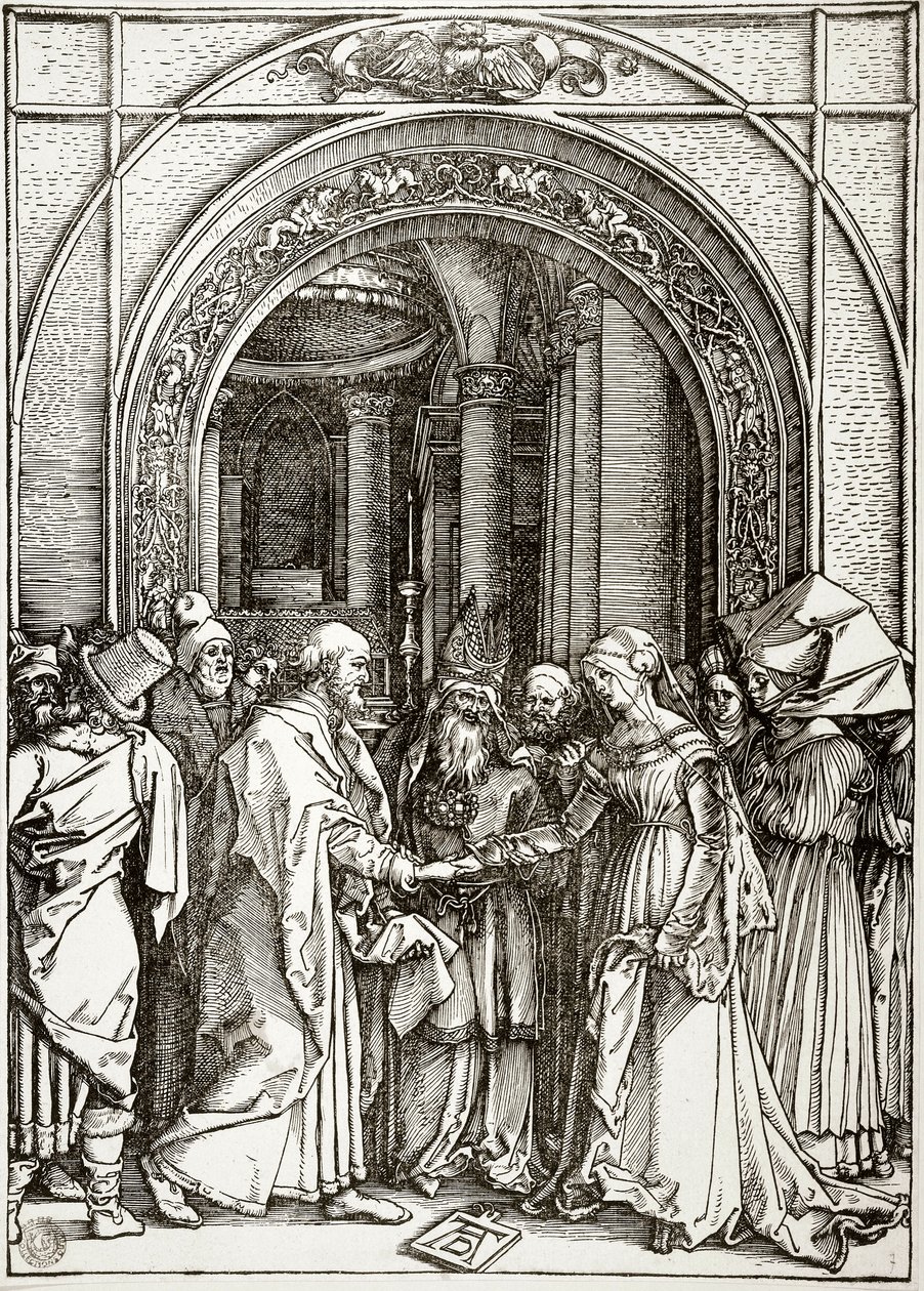 Život Panny Marie: Svatba Panny Marie (Bartsch 82) od Albrecht Dürer
