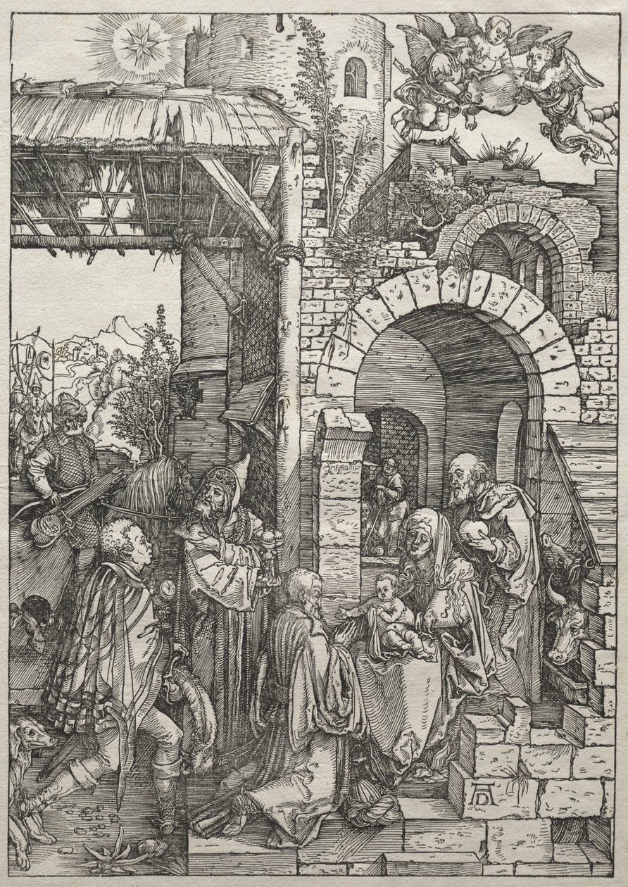 Život Panny Marie: Klanění tří králů, 1504-1505. od Albrecht Dürer