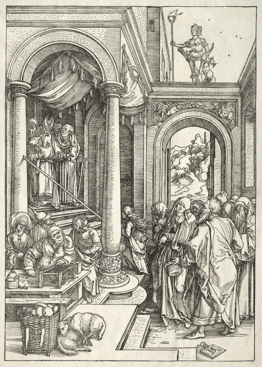 Život Panny Marie: Představení Mladé Panny v chrámu od Albrecht Dürer