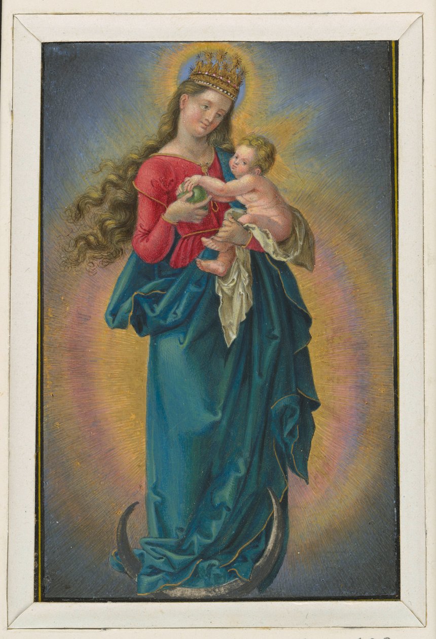 Maria na srpku měsíce s hvězdnou korunou od Albrecht Dürer