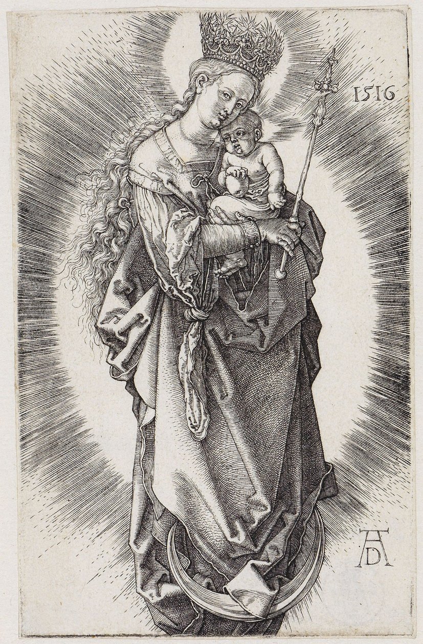 Marie se žezlem a hvězdnou korunou od Albrecht Dürer