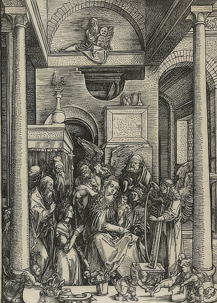 Marienleben: Klanění Marie. 1502 od Albrecht Dürer