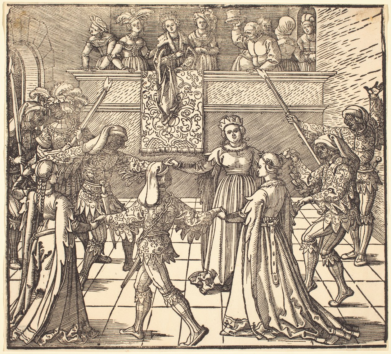 Maškarní tanec s pochodněmi od Albrecht Dürer