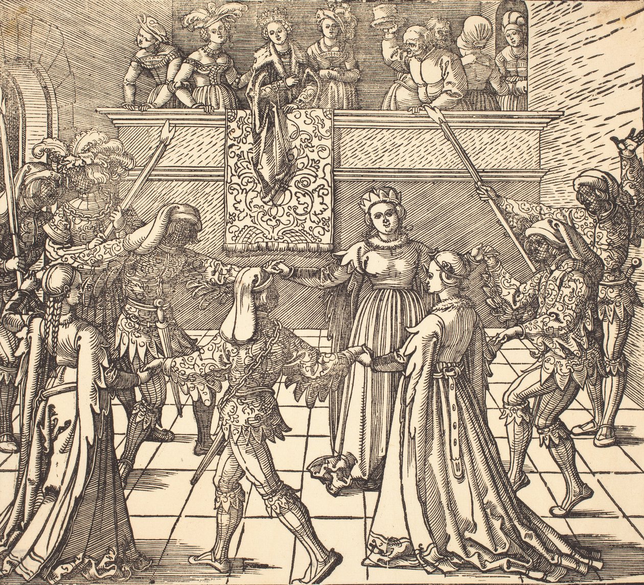 Maškarní tanec s pochodněmi, c. 1516. od Albrecht Dürer