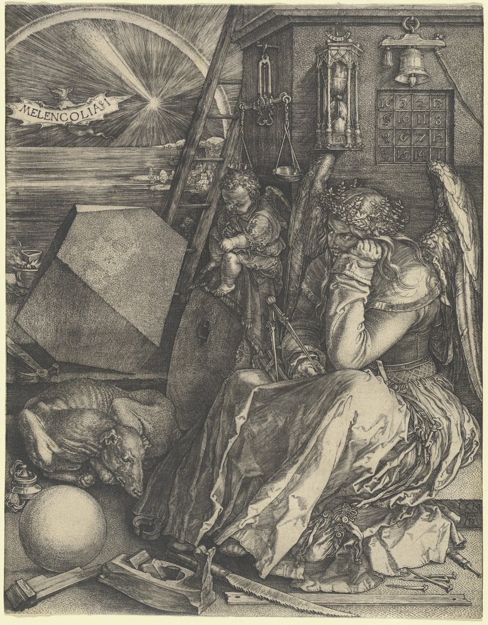 Melankolie I od Albrecht Dürer